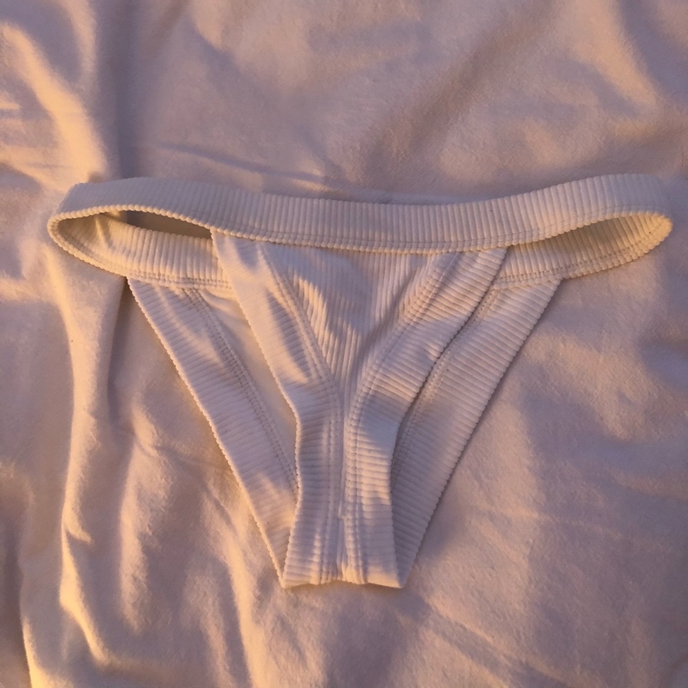 White bikini bottoms